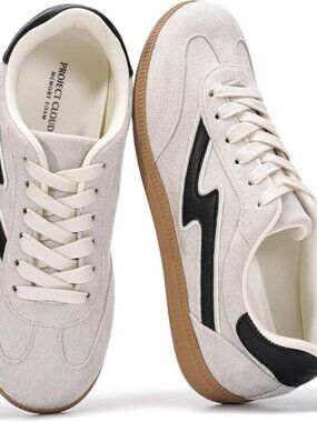 Women's Light Grey Multi Plush & Soft Memory Foam Insole Lace Up Trendy Sneakers